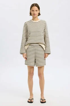 Selected Women Shorts slfElise HW Striped Shorts