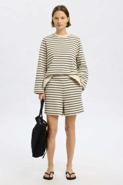 Selected Women Shorts slfElise HW Striped Shorts