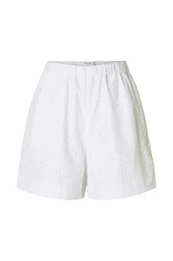 Selected Women Shorts slfLaerke HW Wide Broderi Ang Short