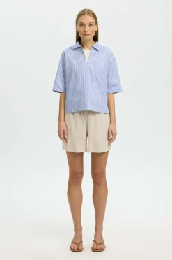 Selected Women Shorts slfLuisa-linnie Linen Blend Shorts