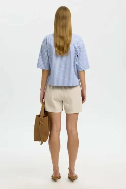 Selected Women Shorts slfLuisa-linnie Linen Blend Shorts