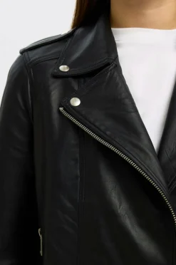 Selected Women Skinnjakke slfMadison Leather Jacket Noos