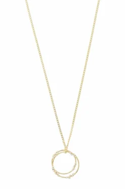 Snö of Sweden Halskjede Lorrie Big Round Crystal Neck 60 cm