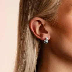 Snö of Sweden Øredobber Bennet Small Crystal Double Ear