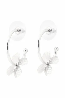 Snö of Sweden Øreringer Flora Petal Oval Ear Plain
