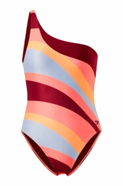 Speedo Badedrakt Womens Printed Asymmetric 1 Piece