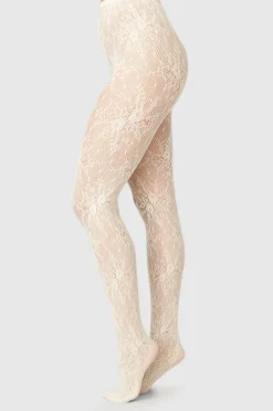 Swedish Stockings Strømpebukser Rosa Lace Tights