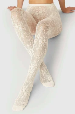 Swedish Stockings Strømpebukser Rosa Lace Tights