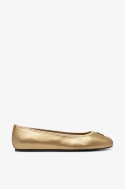 Tommy Hilfiger Ballerinasko Gold Leather Ballerina