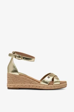Tommy Hilfiger Sandaletter Mid Wedge Espad X Cross Gold