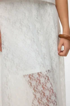 Vero Moda Blondeskjørt vmNelda HW Long Lace Skirt