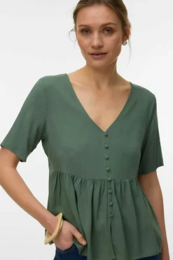 Vero Moda Bluse vmAlba SS Peplum Wvn
