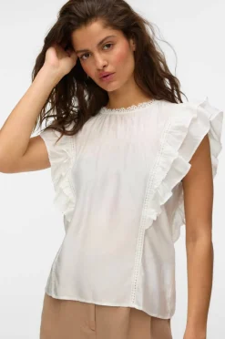 Vero Moda Bluse vmBliss S/L Detail Top Wvn