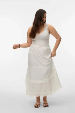 Vero Moda Curve Maxi skjørt vmcSandy HW Ankle Wvn Cur