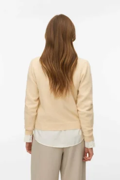 Vero Moda Kardigan vmFiorella Emb LS O-neck Short Card