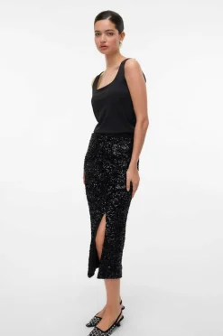 Vero Moda Paljettskjørt vmHalia SQ 7/8