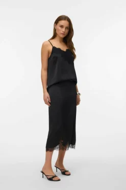 Vero Moda Skjørt vmGinny HW Lace Midi Skirt Exp