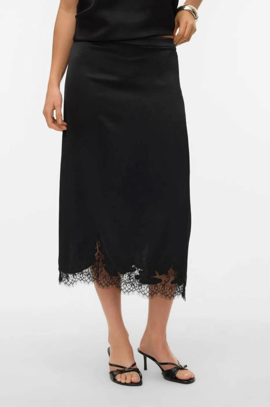 Vero Moda Skjørt vmGinny HW Lace Midi Skirt Exp