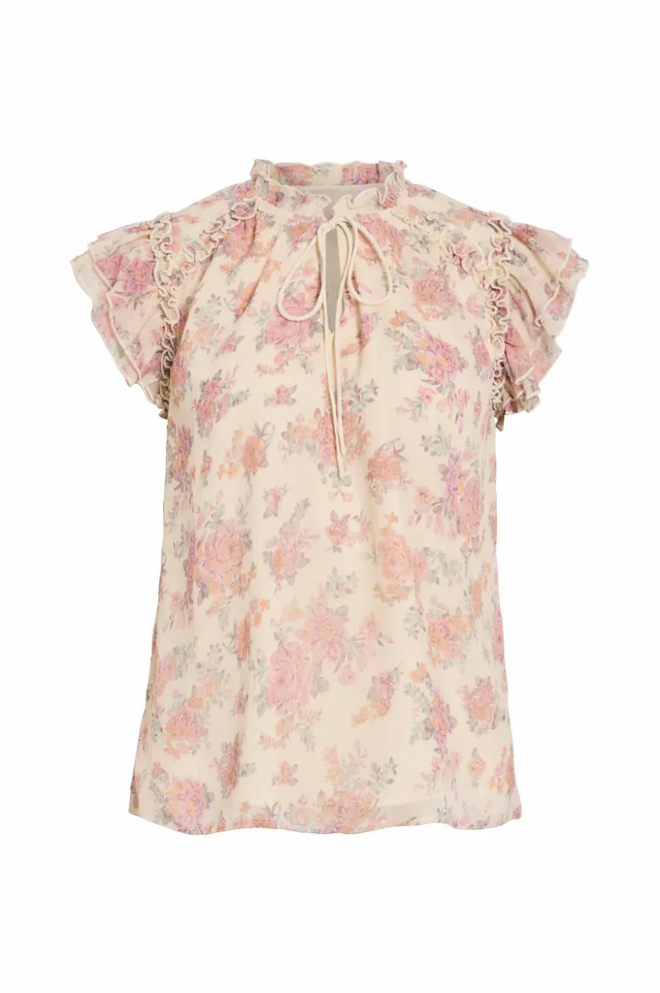 Vila Bluse viLaura S/S Tie Neck