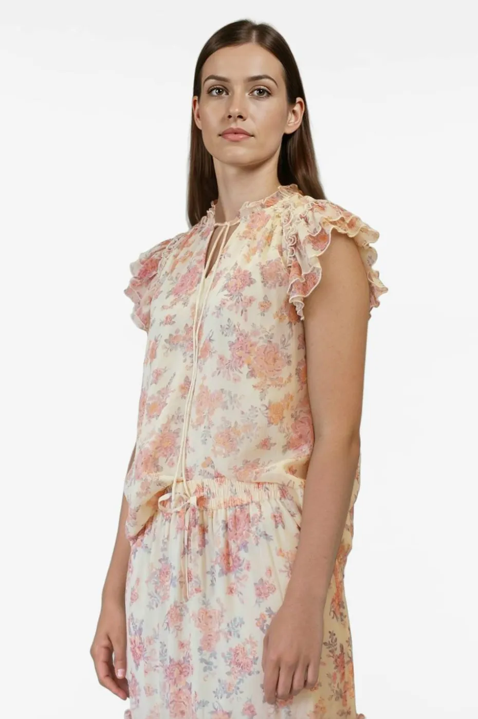 Vila Bluse viLaura S/S Tie Neck