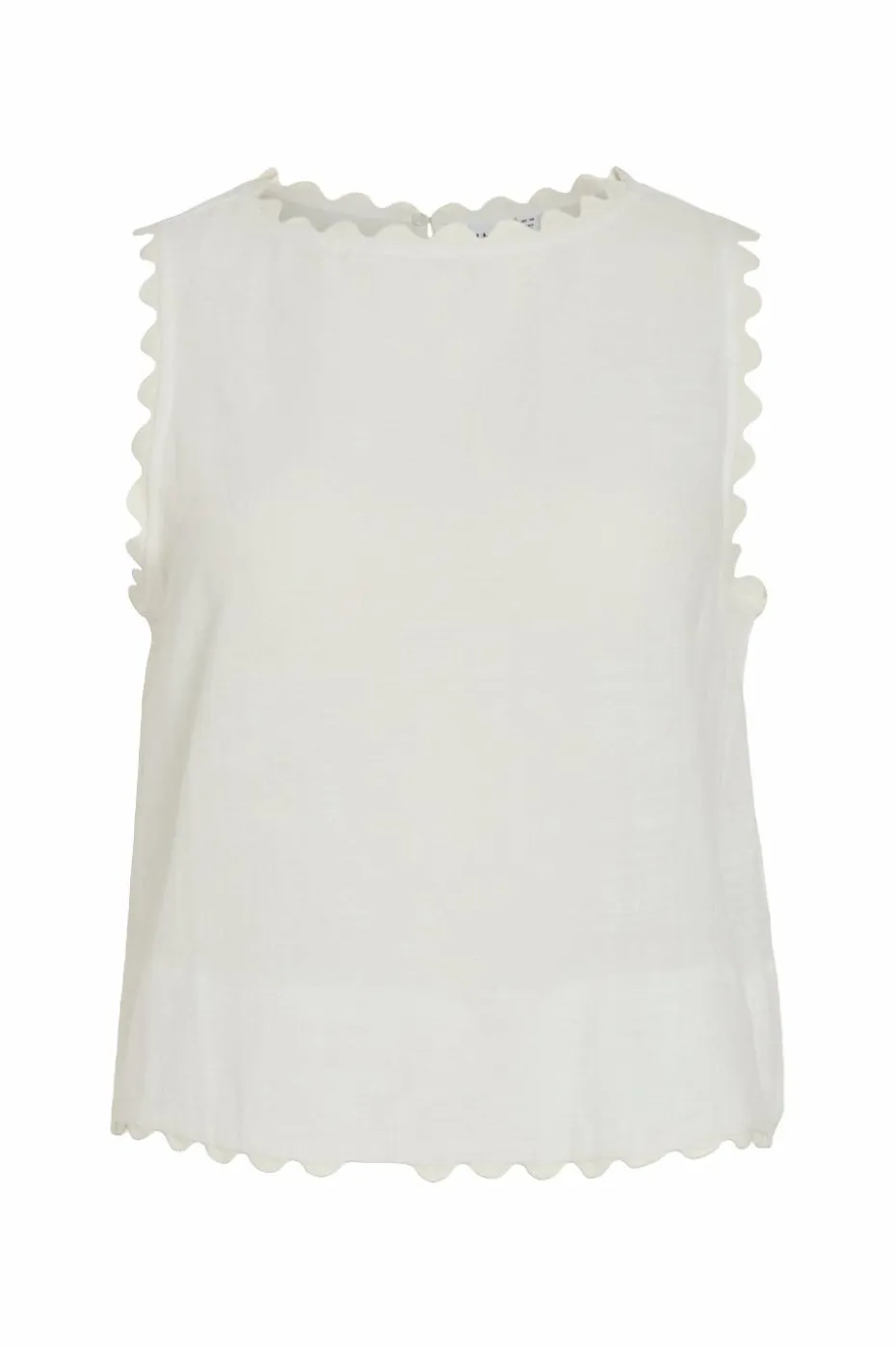 Vila Bluse viMindy O-neck S/L Scallop