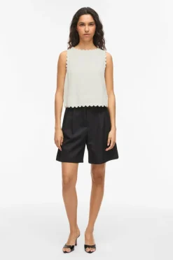 Vila Bluse viMindy O-neck S/L Scallop