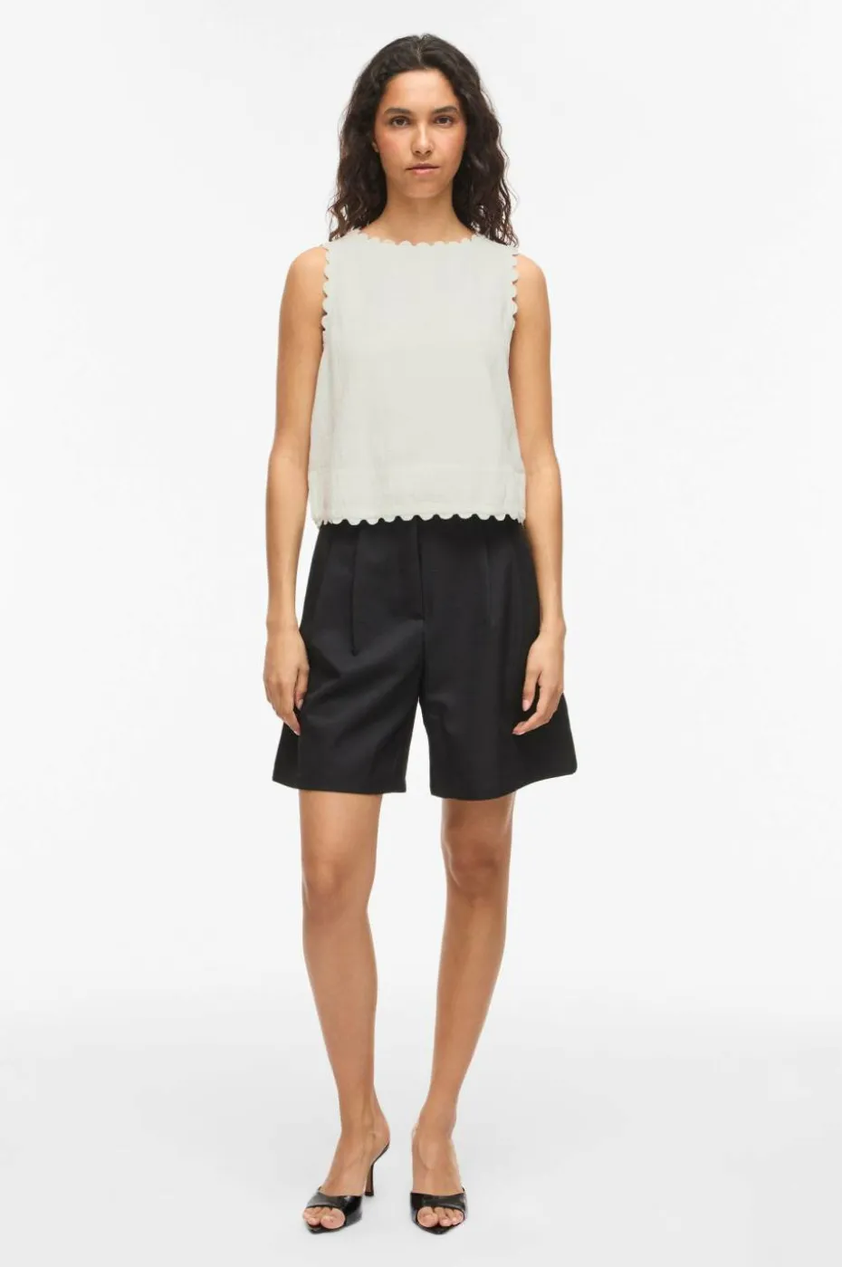 Vila Bluse viMindy O-neck S/L Scallop