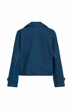 Vila Denim jakke viNata L/S Short Denim Trenchcoat