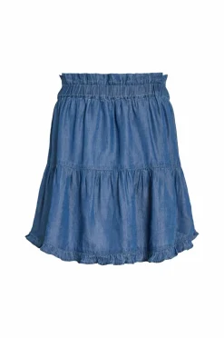 Vila Denim skjørt viTevira HW Frill Short