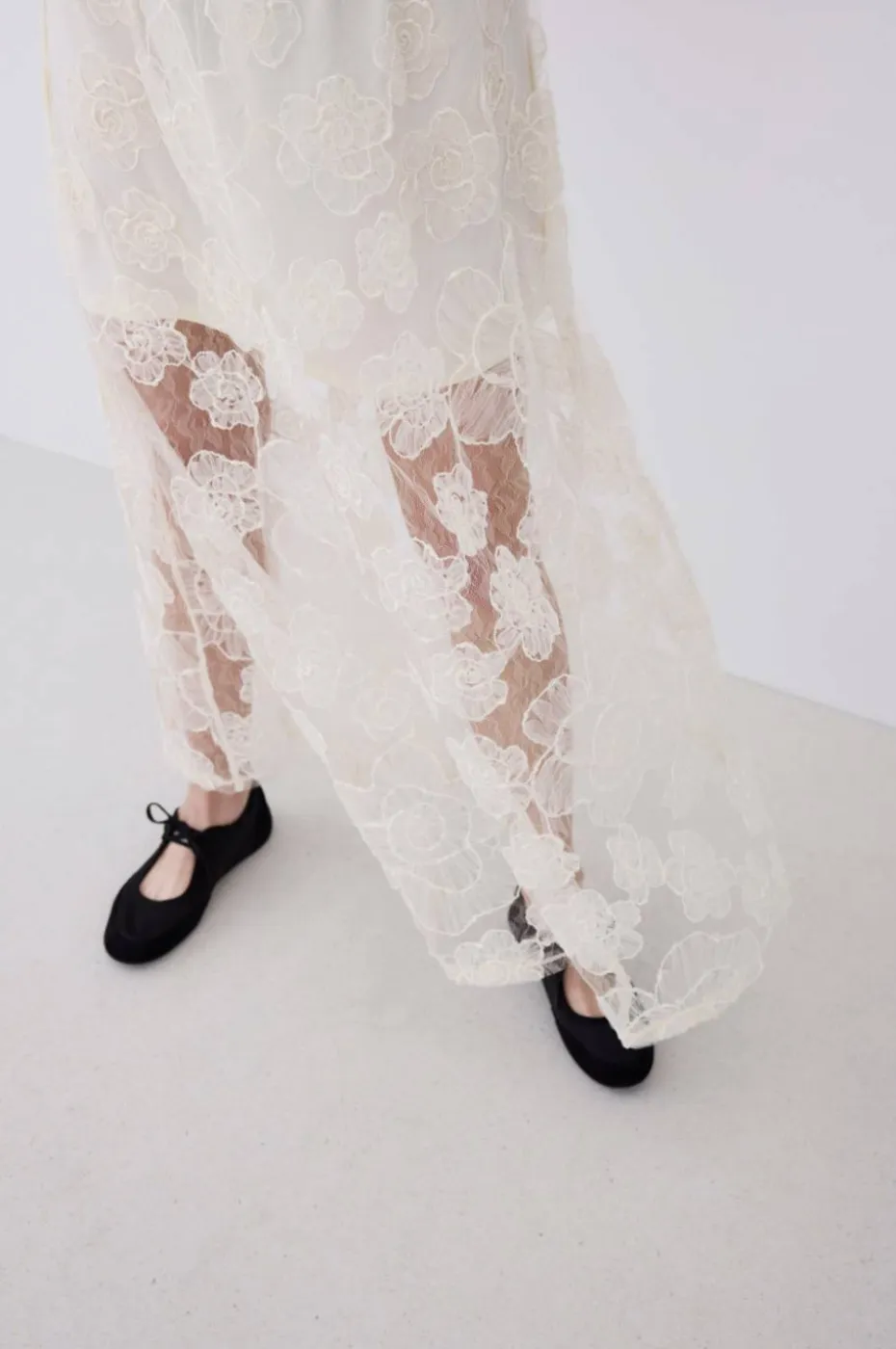 Vila Maxi skjørt viKaria HW Lace Midi Skirt