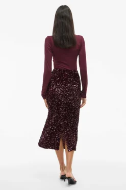 Vila Skjørt viFaith HW Midi Sequin