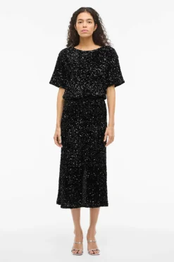 Vila Skjørt viFaith HW Midi Sequin