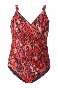 Zizzi Badedrakt sMikka Wrap Swimsuit Aop