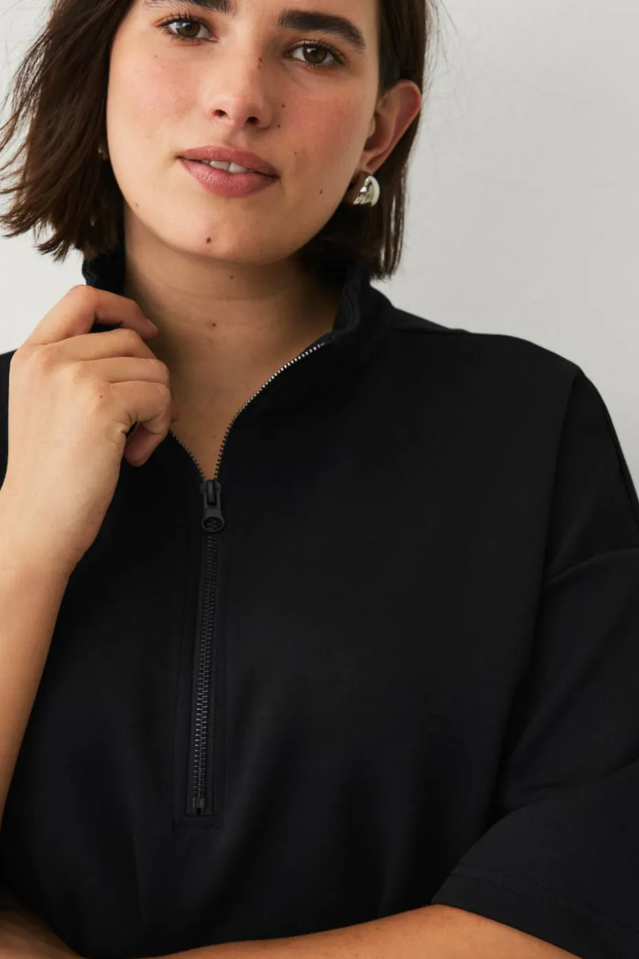 Zizzi Collegegenser caKatalina 1/2 Zip