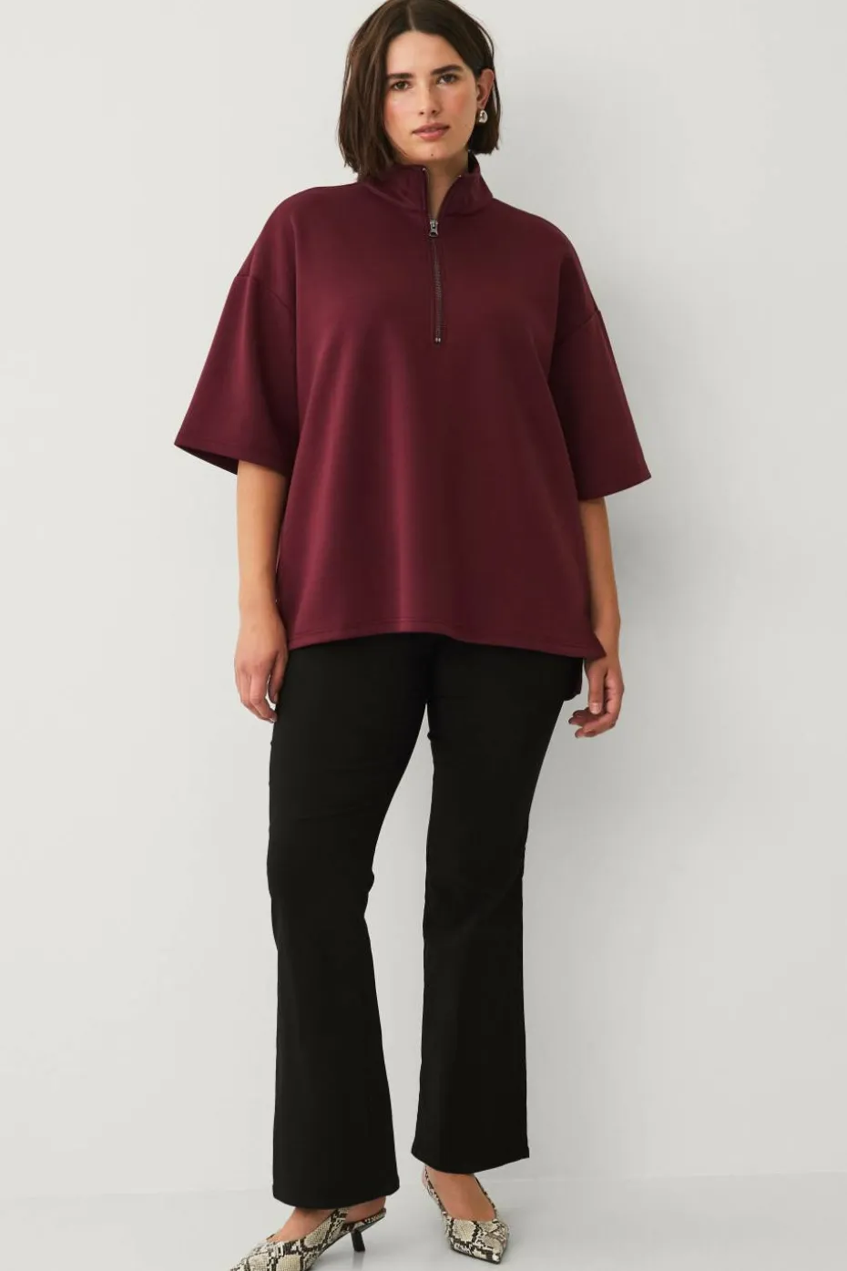 Zizzi Collegegenser caKatalina 1/2 Zip