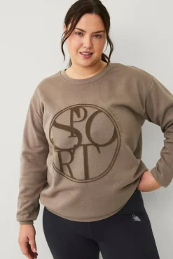 Zizzi Collegegenser cAnnie L/S Loose Sweat