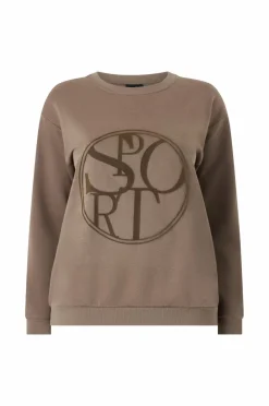 Zizzi Collegegenser cAnnie L/S Loose Sweat