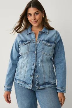 Zizzi Denim jakke jAlli L/S Jacket