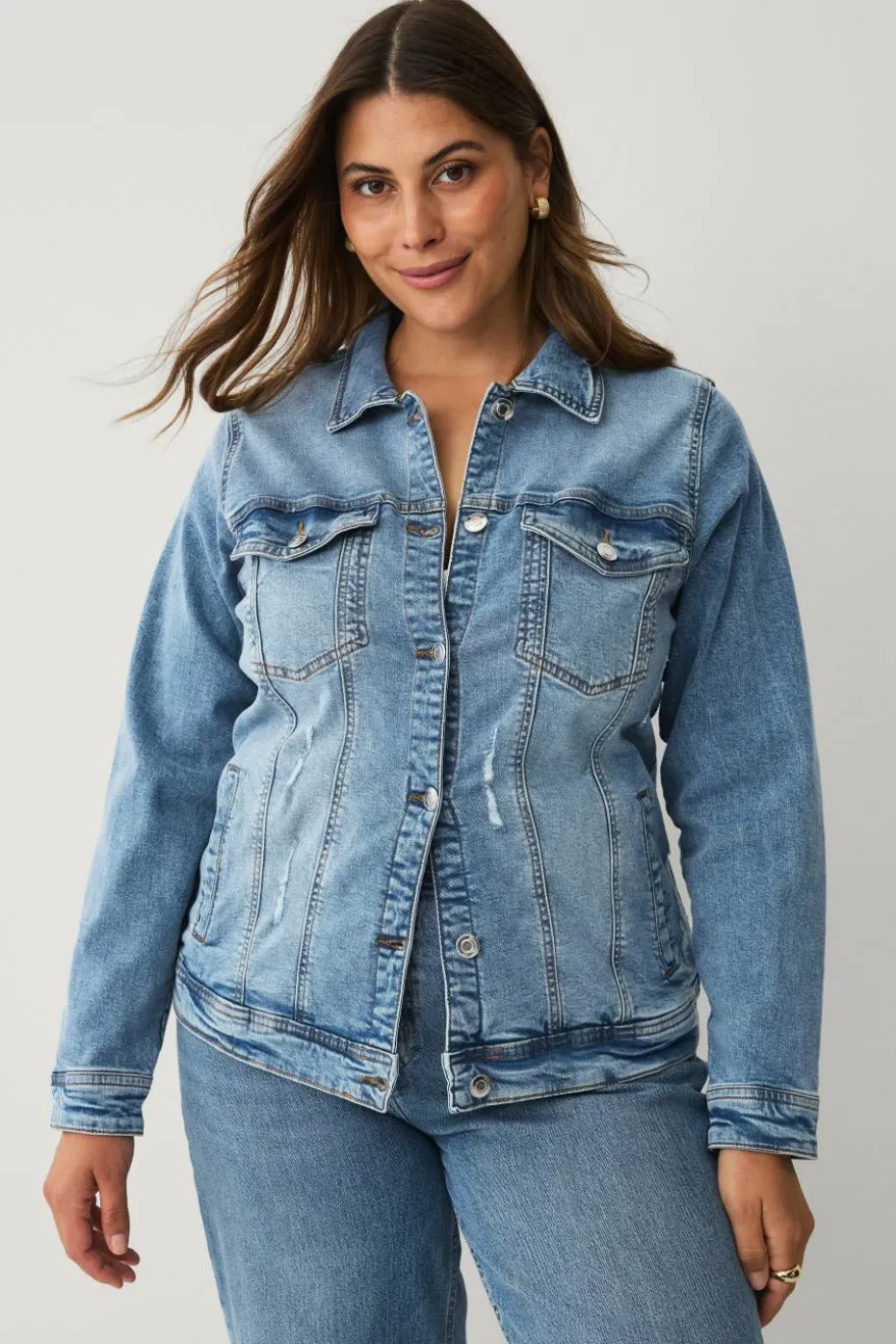 Zizzi Denim jakke jAlli L/S Jacket
