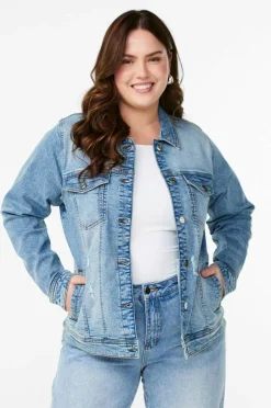 Zizzi Denim jakke jAlli L/S Jacket
