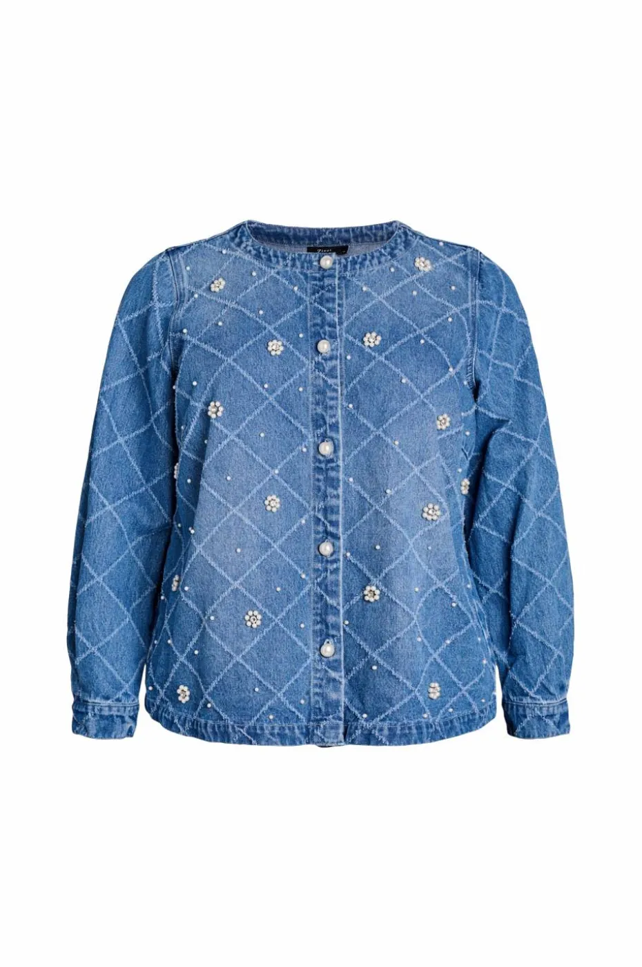Zizzi Denim jakke jMavia L/S Pearl