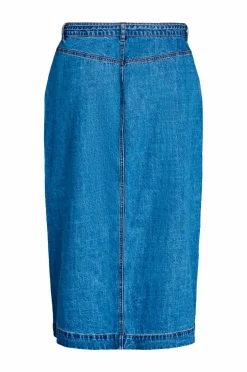 Zizzi Denim skjørt jMisha Button Blk