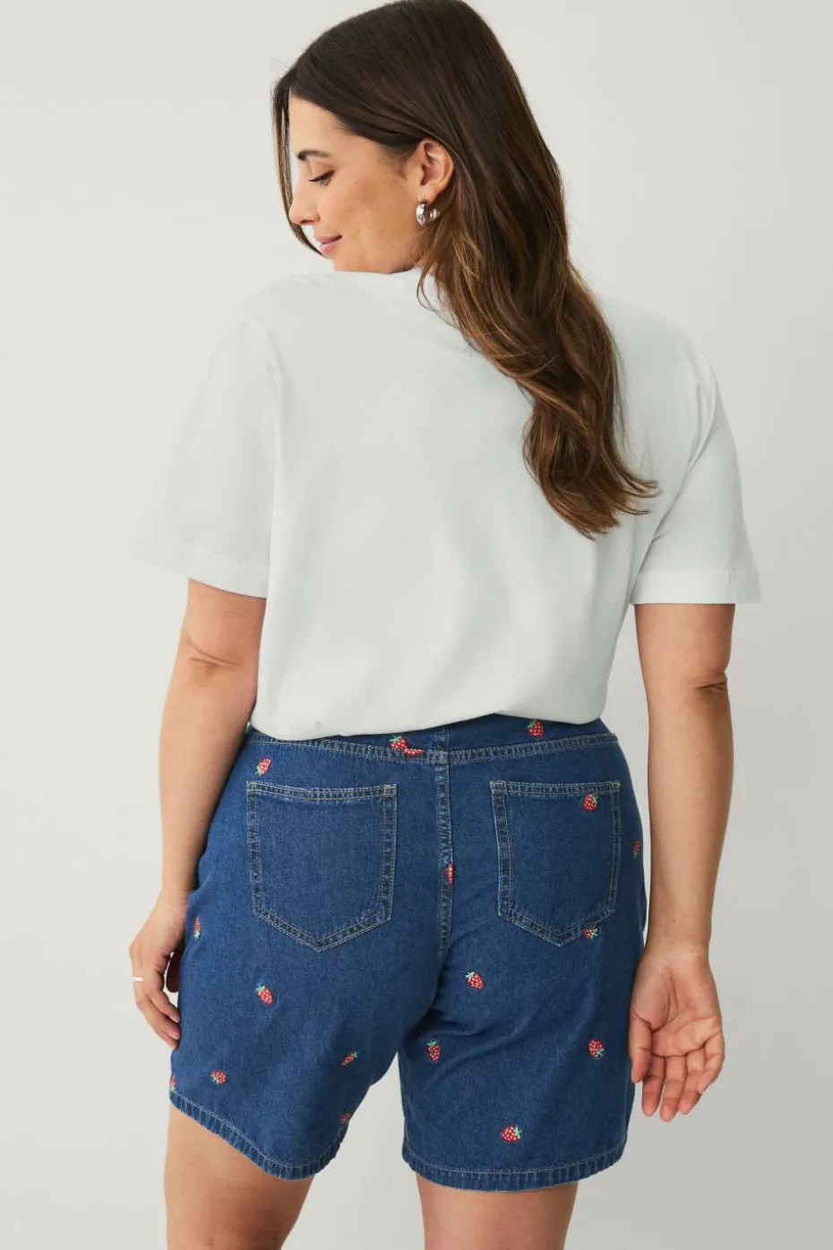Zizzi Jeans-shorts jEva Embroidery Shorts