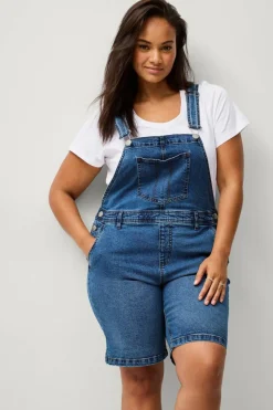 Zizzi Jeans-shorts jEvlia Dungaree Shorts