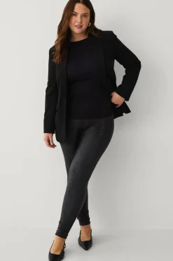 Zizzi Leggings Emana, Long, PU Leggings