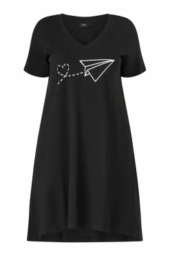 Zizzi Nattkjole mAlba S/S Blk Dress