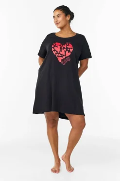 Zizzi Nattkjole mAlly S/S Abk Dress