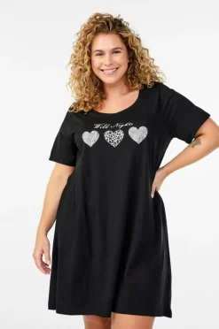 Zizzi Nattkjole mAlly S/S Abk Dress