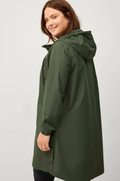 Zizzi Regnfrakk caKlara Zip L/S Raincoat
