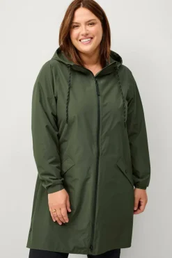 Zizzi Regnfrakk caKlara Zip L/S Raincoat